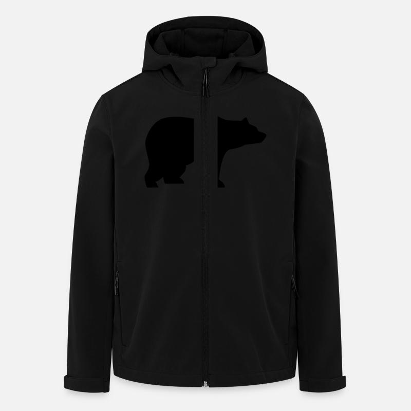 Bear, Wildlife, Bär - Men’s Recycled Softshell Jacket by Stanley/Stella - black