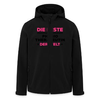 Physiotherapy Physio Krankengymnast Kiné Doctor - Men’s Recycled Softshell Jacket by Stanley/Stella - black - Front - AI Model Male 185 light (185cm)