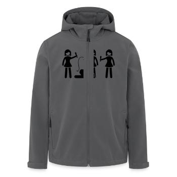 bachelorette girls - Recycelte Männer Softshell-Jacke von Stanley/Stella - Schwarz - Vorne - AI Model Male 185 light (185cm)