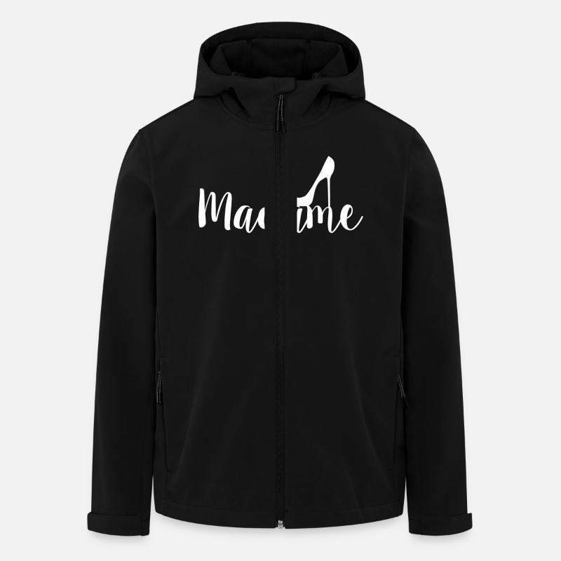 Madame talon haut blanc - Veste softshell homme en polyester recyclé Stanley/Stella - noir