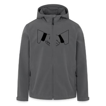 handshake_01 - Recycelte Männer Softshell-Jacke von Stanley/Stella - Schwarz - Vorne - AI Model Male 185 light (185cm)