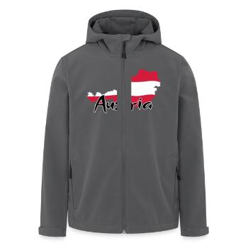 Austria - Men’s Recycled Softshell Jacket by Stanley/Stella - anthracite - Front - AI Model Male 185 light (185cm)