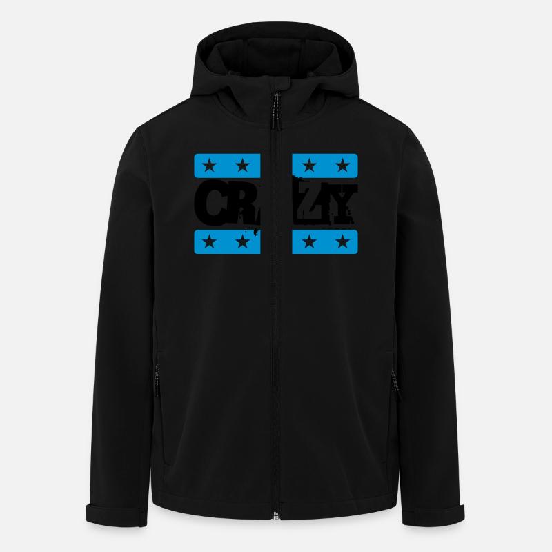 Crazy - Recycelte Männer Softshell-Jacke von Stanley/Stella - Schwarz