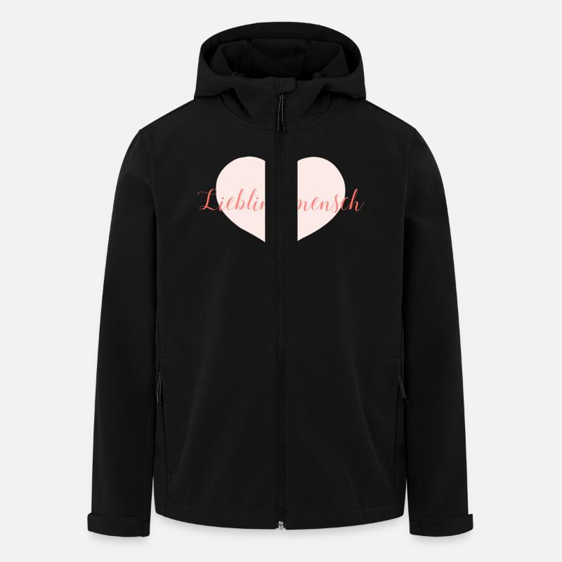 Lieblingsmensch mit Herz - Recycelte Männer Softshell-Jacke von Stanley/Stella - Schwarz