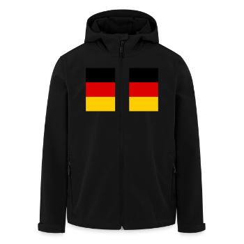 Deutschland Flagge - Recycelte Männer Softshell-Jacke von Stanley/Stella - Schwarz - Vorne - AI Model Male 185 light (185cm)
