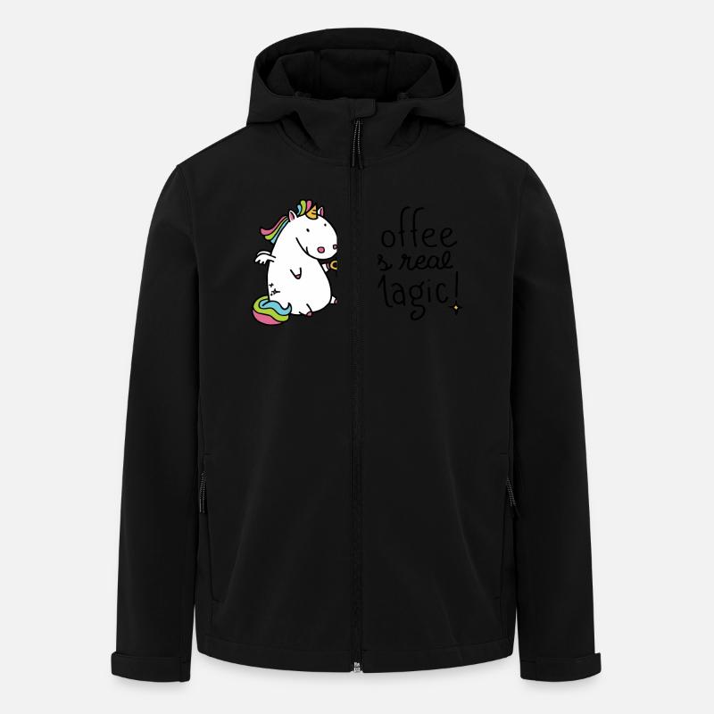 Coffee is real Magic - Men’s Recycled Softshell Jacket by Stanley/Stella - black