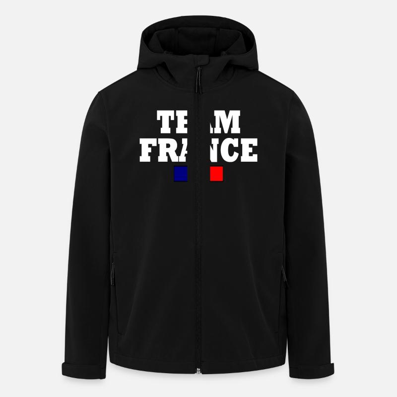 Team france - Recycelte Männer Softshell-Jacke von Stanley/Stella - Schwarz