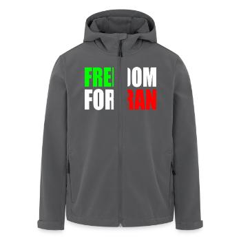 Freedom for iran - Men’s Recycled Softshell Jacket by Stanley/Stella - black - Front - AI Model Male 185 light (185cm)