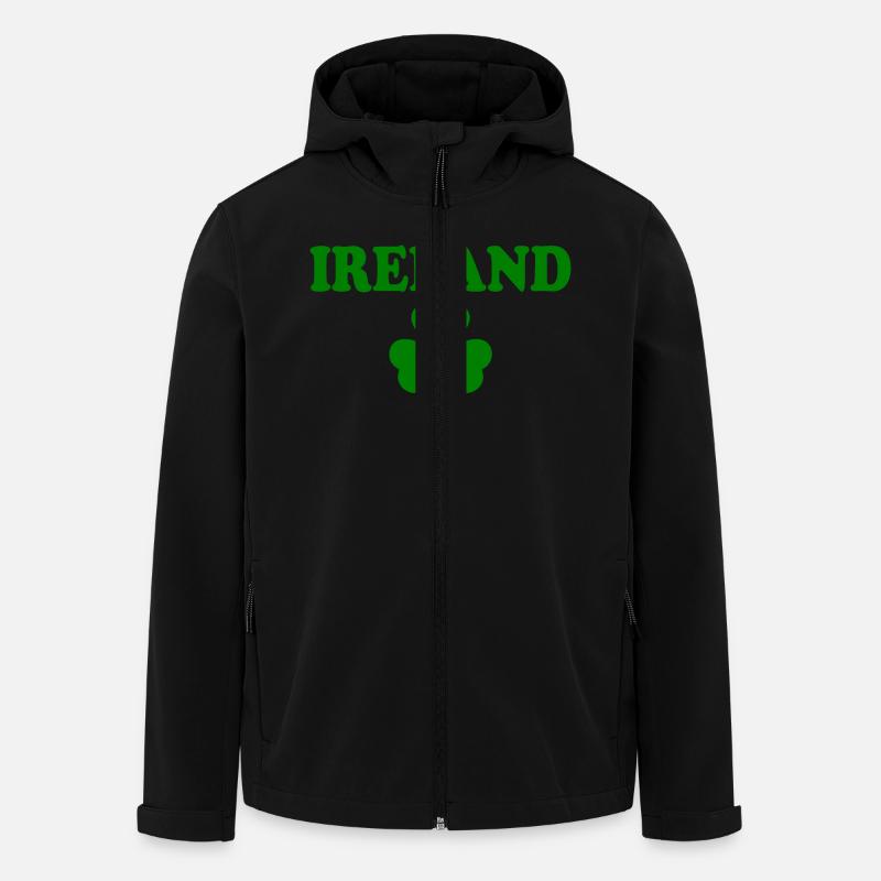 Ireland Shamrock Shamrocks - Men’s Recycled Softshell Jacket by Stanley/Stella - black