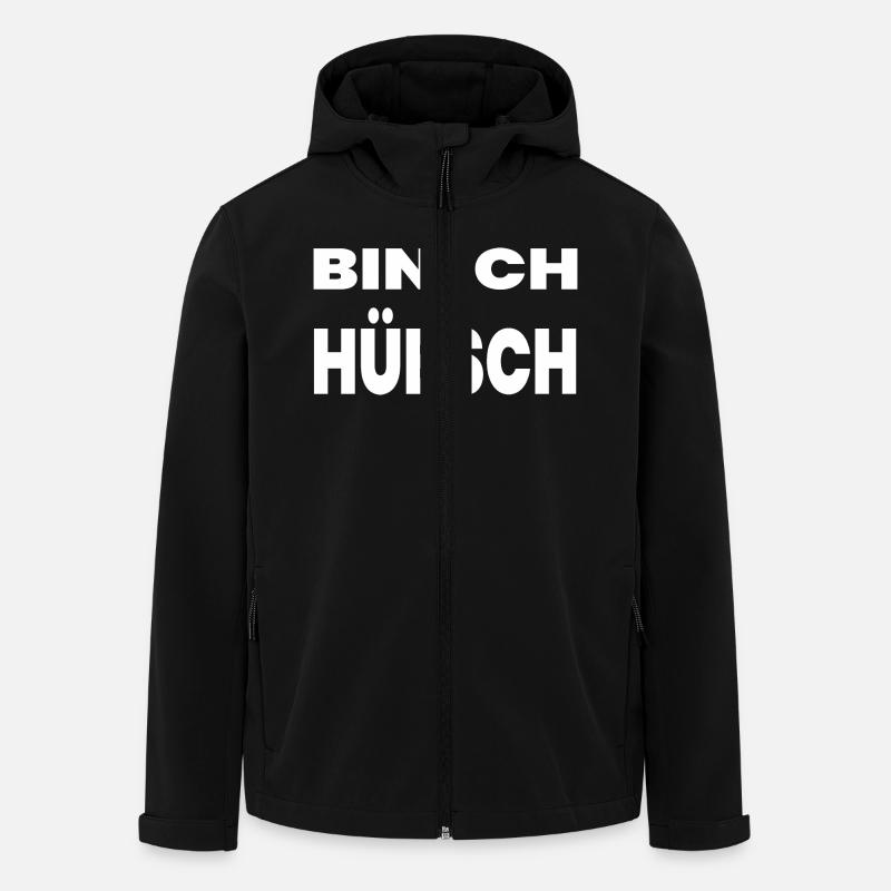 Hübsch - Recycelte Männer Softshell-Jacke von Stanley/Stella - Schwarz