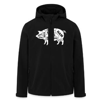 Pig Schwein - Men’s Recycled Softshell Jacket by Stanley/Stella - black - Front - AI Model Male 185 light (185cm)
