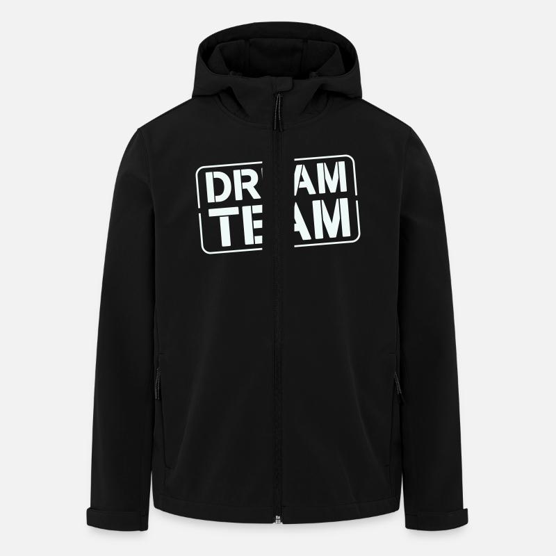 Dream Team - Recycelte Männer Softshell-Jacke von Stanley/Stella - Schwarz