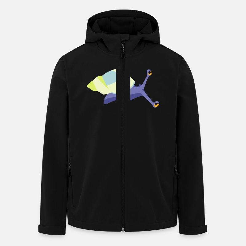 Snail violet - Men’s Recycled Softshell Jacket by Stanley/Stella - black