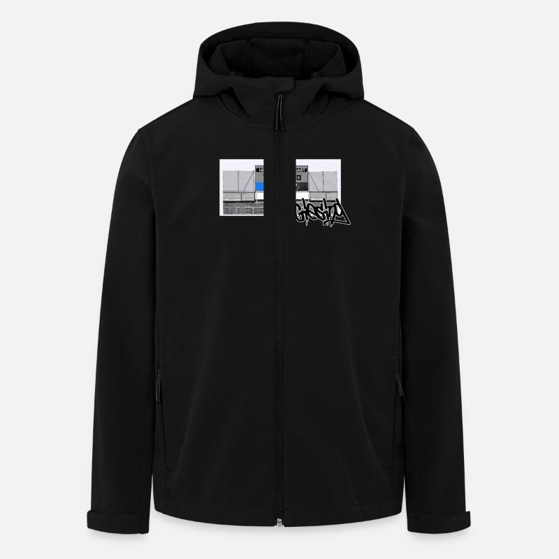 Giesing // Illustration - Recycelte Männer Softshell-Jacke von Stanley/Stella - Schwarz