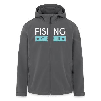 Fishing Crew - Men’s Recycled Softshell Jacket by Stanley/Stella - anthracite - Front - AI Model Male 185 light (185cm)