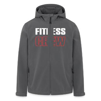 Fitness Crew - Men’s Recycled Softshell Jacket by Stanley/Stella - black - Front - AI Model Male 185 light (185cm)