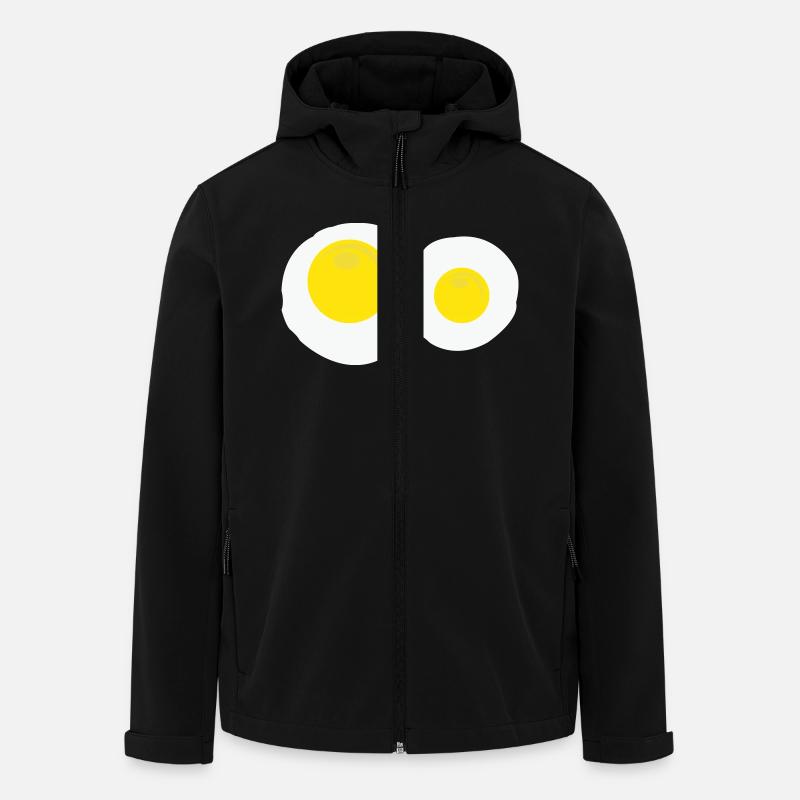Œufs au plat - Veste softshell homme en polyester recyclé Stanley/Stella - noir