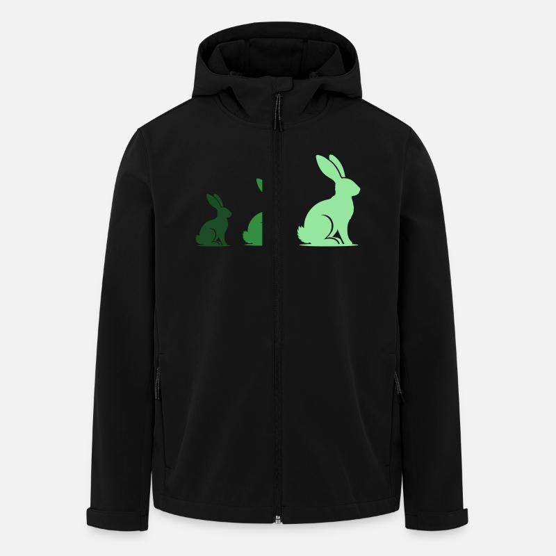 hase rabbit kaninchen 3 - Recycelte Männer Softshell-Jacke von Stanley/Stella - Schwarz