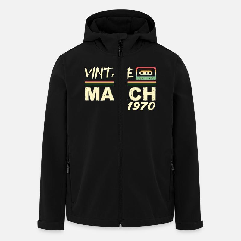 Mars 1970 - March 1970 - Veste softshell homme en polyester recyclé Stanley/Stella - noir