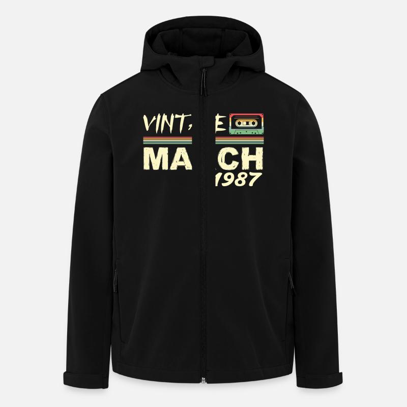 Mars 1987 - March 1987 - Veste softshell homme en polyester recyclé Stanley/Stella - noir