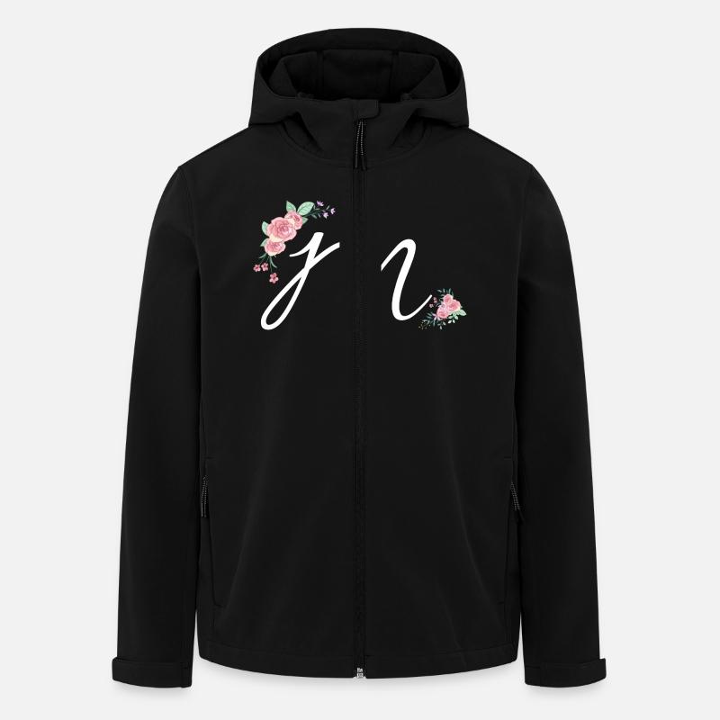 Buchstabe m Blumen - Recycelte Männer Softshell-Jacke von Stanley/Stella - Schwarz