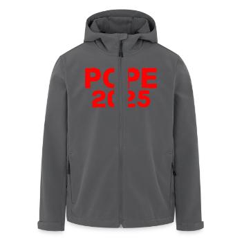 Pope 2025 - Men’s Recycled Softshell Jacket by Stanley/Stella - black - Front - AI Model Male 185 light (185cm)