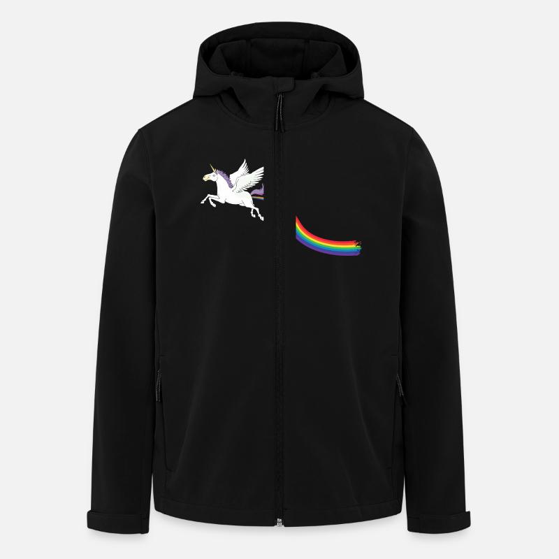 REGENBOGEN-ANTRIEB - Recycelte Männer Softshell-Jacke von Stanley/Stella - Schwarz