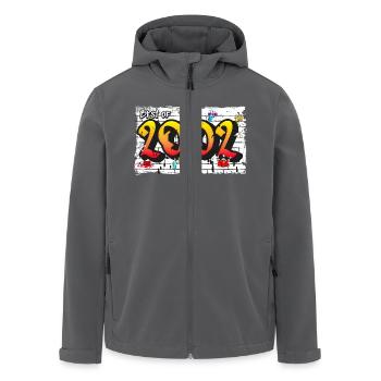 Urban 2002 Graffiti – 23 ans de style féroce - Veste softshell homme en polyester recyclé Stanley/Stella - noir - Devant - AI Model Male 185 light (185cm)
