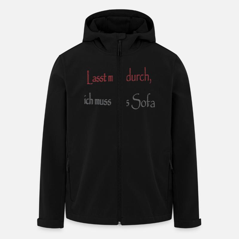Let me through, I have to get on the sofa - Men’s Recycled Softshell Jacket by Stanley/Stella - black