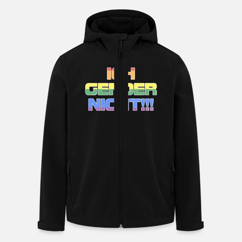 Ich gender nicht - Recycelte Männer Softshell-Jacke von Stanley/Stella - Schwarz
