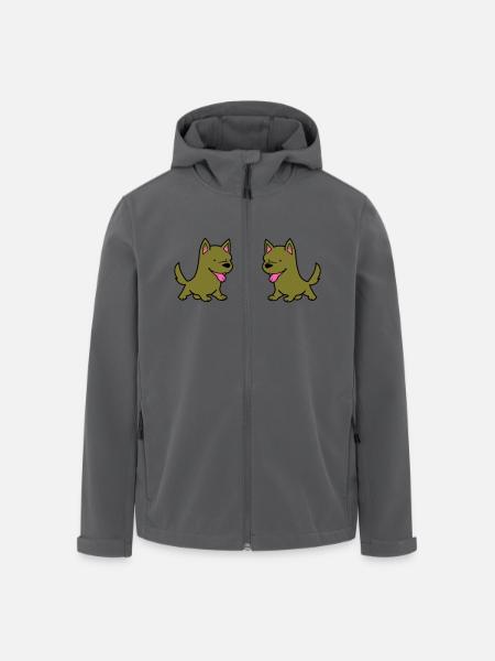 hund comic liebe - Recycelte Männer Softshell-Jacke von Stanley/Stella - Schwarz