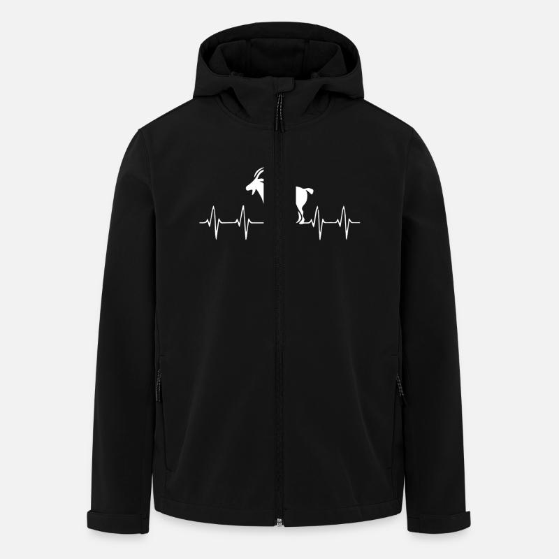 Goat Heartbeat - Men’s Recycled Softshell Jacket by Stanley/Stella - black