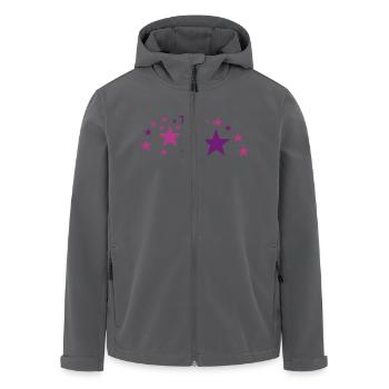 Sterne - Recycelte Männer Softshell-Jacke von Stanley/Stella - Schwarz - Vorne - AI Model Male 185 light (185cm)