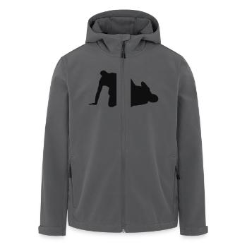 Grappling Leg Control Silhouette - Men’s Recycled Softshell Jacket by Stanley/Stella - black - Front - AI Model Male 185 light (185cm)