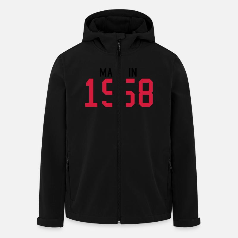 1958 - Recycelte Männer Softshell-Jacke von Stanley/Stella - Schwarz