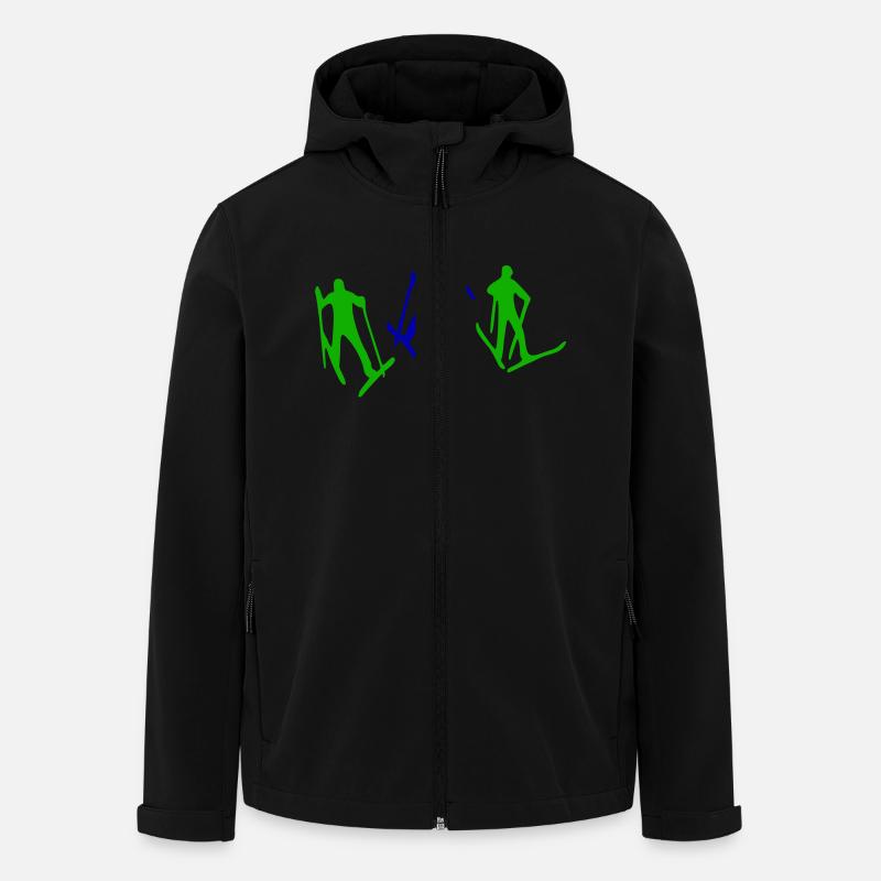 Ski Langlauf Skiläufer - Recycelte Männer Softshell-Jacke von Stanley/Stella - Schwarz