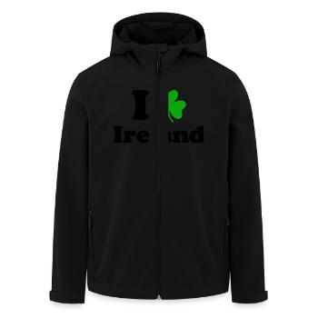 Ireland - Irland - Recycelte Männer Softshell-Jacke von Stanley/Stella - Schwarz - Vorne - AI Model Male 185 light (185cm)