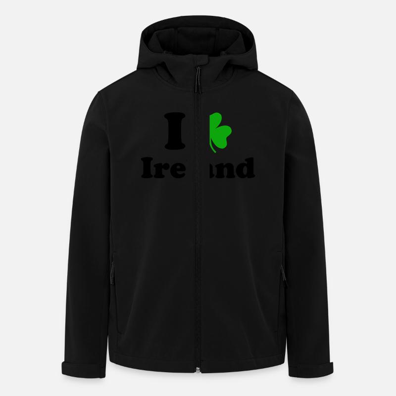 Ireland - Irland - Recycelte Männer Softshell-Jacke von Stanley/Stella - Schwarz