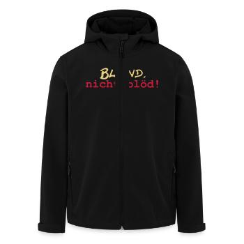 Blond nicht blöd - Recycelte Männer Softshell-Jacke von Stanley/Stella - Schwarz - Vorne - AI Model Male 185 light (185cm)