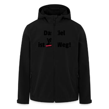 Das Ziel ist im der Weg Philosophie Motivation - Recycelte Männer Softshell-Jacke von Stanley/Stella - Schwarz - Vorne - AI Model Male 185 light (185cm)