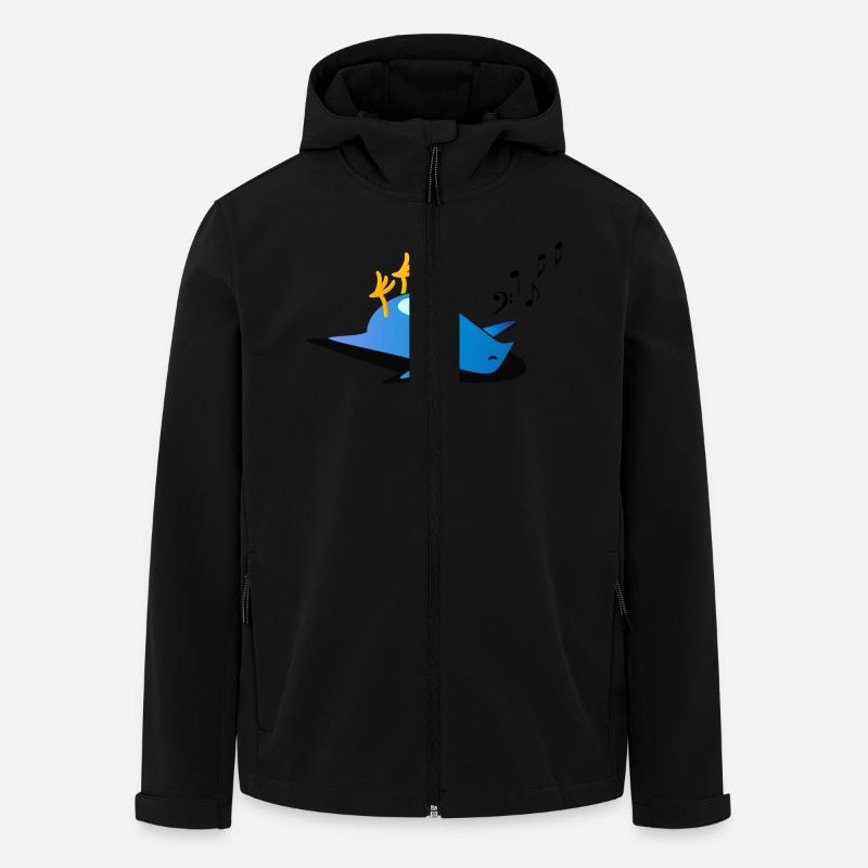 oiseau mort / dead bird (DDP) - Veste softshell homme en polyester recyclé Stanley/Stella - noir