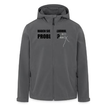 ALKOHOL PROBLEM ? Ja Nein - Recycelte Männer Softshell-Jacke von Stanley/Stella - Schwarz - Vorne - AI Model Male 185 light (185cm)