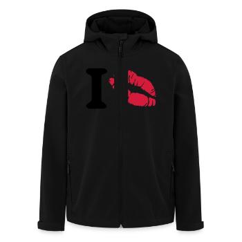 i love - Veste softshell homme en polyester recyclé Stanley/Stella - noir - Devant - AI Model Male 185 light (185cm)