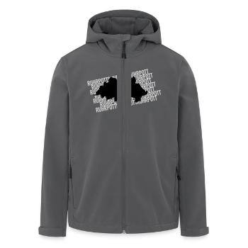 Das Ruhrgebiet - Recycelte Männer Softshell-Jacke von Stanley/Stella - Schwarz - Vorne - AI Model Male 185 light (185cm)