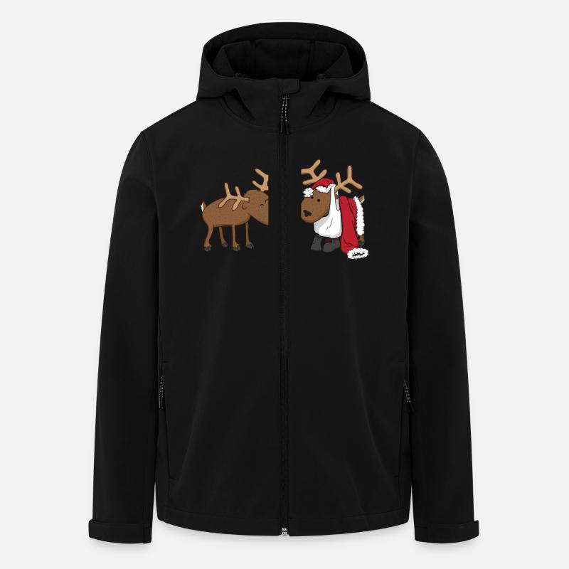 Rentiere verkleiden sich als Weihnachtsmann - Recycelte Männer Softshell-Jacke von Stanley/Stella - Schwarz