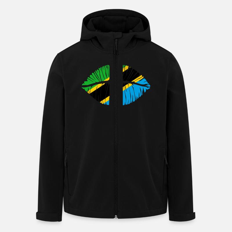 Kuss Tansania - Recycelte Männer Softshell-Jacke von Stanley/Stella - Schwarz