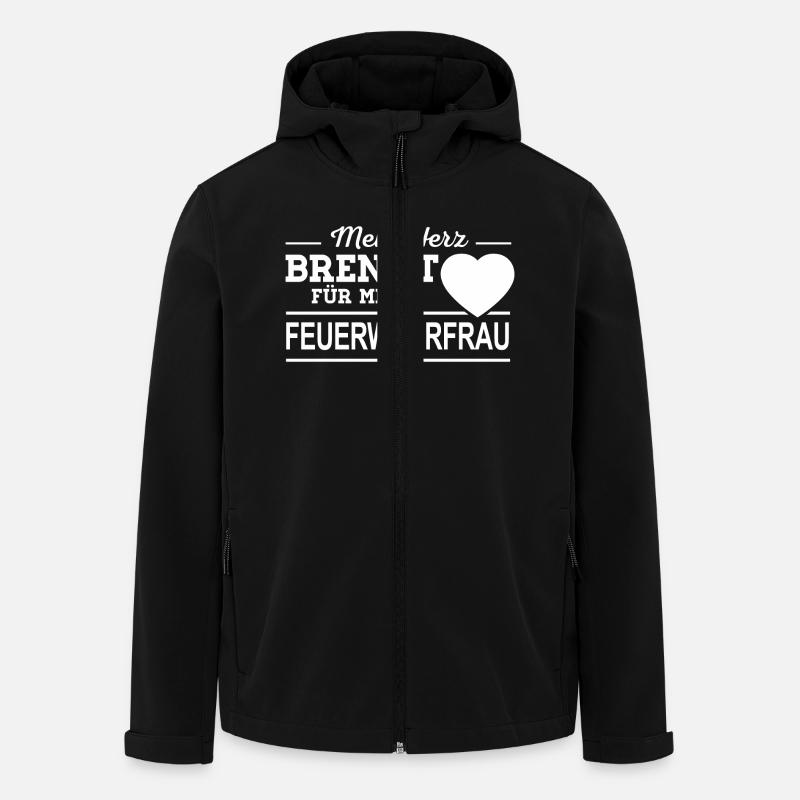 Feuerwehrfrau Herz - Recycelte Männer Softshell-Jacke von Stanley/Stella - Schwarz