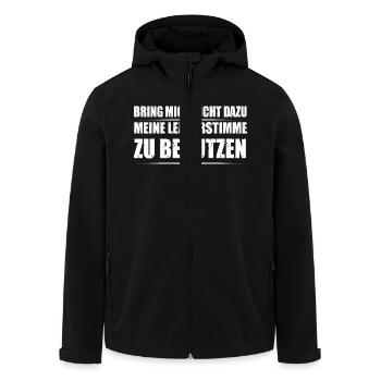 Lehrerstimme - Recycelte Männer Softshell-Jacke von Stanley/Stella - Schwarz - Vorne - AI Model Male 185 light (185cm)