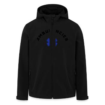 ambulancier logo - Veste softshell homme en polyester recyclé Stanley/Stella - noir - Devant - AI Model Male 185 light (185cm)