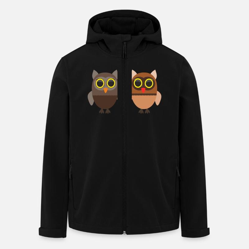 hiboux dans l'amour - Veste softshell homme en polyester recyclé Stanley/Stella - noir